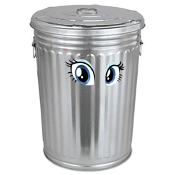 Size: 391x392 | Tagged: safe, derpibooru import, edit, rarity, barely pony related, downvote bait, fimfiction, inanimate object, not fabulous, op is a cuck, op is trying to start shit, shitposting, simple background, trash can, trash can lid, trash cannon, white background