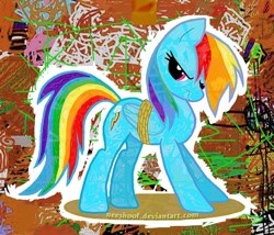 Size: 700x600 | Tagged: safe, artist:neeshoof, rainbow dash, pegasus, pony, blue mane, female, mare, multicolored mane