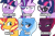 Size: 900x600 | Tagged: safe, derpibooru import, fizzlepop berrytwist, sci-twi, starlight glimmer, sunset shimmer, tempest shadow, trixie, twilight sparkle, twilight sparkle (alicorn), alicorn, pony, unicorn, equestria girls, :i, bacon, bacon hair, chart, counterparts, egghead, equestria girls ponified, food, ham, i mean i see, i'm pancake, large ham, lip bite, magical sextet, meat, ponified, turkey, twilight's counterparts, unicorn sci-twi