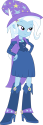 Size: 569x1663 | Tagged: safe, artist:sketchmcreations, derpibooru import, trixie, equestria girls, rainbow rocks, cape, clothes, hat, high heel boots, inkscape, simple background, solo, transparent background, vector, wizard hat