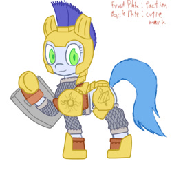 Size: 800x800 | Tagged: safe, artist:lemon, oc, oc only, earth pony, pony, armor, shield