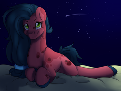 Size: 2000x1500 | Tagged: safe, artist:dreamy, artist:littledreamycat, oc, oc:shugar berry, pony, ambient, cute, female, night