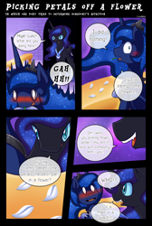 Size: 1500x2232 | Tagged: safe, artist:vavacung, nightmare moon, princess luna, alicorn, pony, comic:to love alicorn, blushing, comic, dialogue, open mouth, speech bubble, wide eyes