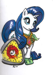 Size: 423x602 | Tagged: safe, artist:amaruana, derpibooru import, rarity, pony, unicorn, armor, crossover, dungeons and dragons, fantasy class, knight, paladin, shield, warrior