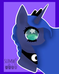 Size: 800x1000 | Tagged: safe, artist:sumw1, princess luna, alicorn, pony, female, horn, mare, simple background, solo