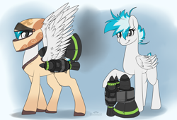 Size: 2949x2000 | Tagged: safe, artist:dreamy, artist:littledreamycat, oc, oc:rocket boost, pegasus, commission, female, formula1, jetpack, mare