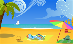 Size: 4626x2820 | Tagged: safe, artist:up1ter, rainbow dash, tank, pegasus, pony, beach, vector