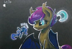 Size: 2202x1517 | Tagged: safe, artist:darkflame75, princess luna, scootaloo, alicorn, pony, scootabat, student of the night