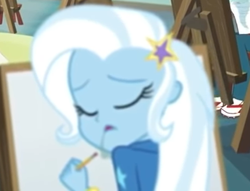 Size: 430x329 | Tagged: safe, derpibooru import, screencap, curly winds, some blue guy, trixie, better together, equestria girls, schedule swap, cropped, drool, offscreen character, sleeping