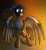 Size: 1345x1474 | Tagged: safe, artist:somber, derpibooru import, oc, oc only, griffon, colored, female, fire, griffon oc, light, serious, shadow, solo