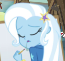 Size: 546x506 | Tagged: safe, derpibooru import, screencap, trixie, equestria girls, schedule swap, cropped, drool, sleeping