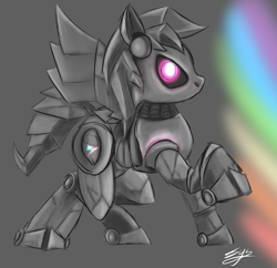 Size: 2139x2074 | Tagged: safe, artist:synad, rainbow dash, pegasus, pony, robot, female, high res, mare