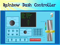 Size: 1650x1232 | Tagged: safe, rainbow dash, pegasus, pony, awesome, controller, meme, pony controller, random, sonic rainboom