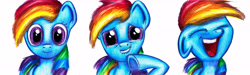 Size: 8097x2422 | Tagged: safe, artist:1vladislav, rainbow dash, pegasus, pony, absurd resolution, laughing, solo