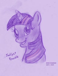 Size: 1000x1306 | Tagged: safe, artist:scobionicle99, derpibooru import, twilight sparkle, sketch, solo, traditional art