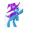 Size: 100x100 | Tagged: safe, artist:debbygattathebest, derpibooru import, trixie, pony, unicorn, female, mare, pixel art, solo