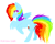 Size: 500x400 | Tagged: safe, artist:butterfly-pants, rainbow dash, pegasus, pony, blue coat, blue wings, female, mare, multicolored mane, simple background, smiling, solo