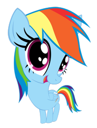 Size: 780x1024 | Tagged: safe, artist:internationaltck, rainbow dash, pegasus, pony, blue coat, blue wings, female, mare, multicolored mane, simple background, smiling, solo