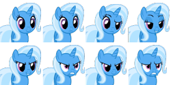 Size: 384x192 | Tagged: safe, artist:sighoovestrong, derpibooru import, trixie, pony, unicorn, expressions, female, mare, solo