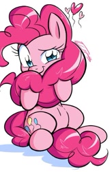 Size: 423x645 | Tagged: safe, artist:no-ink, edit, pinkie pie, earth pony, pony, belly button, cute, diapinkes, solo