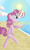 Size: 480x800 | Tagged: safe, artist:twilightspc, pinkie pie, earth pony, pony, ball, beach, beach ball