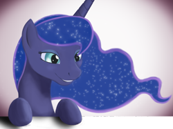 Size: 1923x1440 | Tagged: safe, artist:starblaze25, princess luna, alicorn, pony, female, horn, mare, simple background, solo