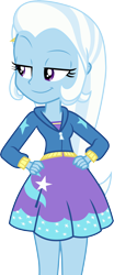 Size: 3000x7241 | Tagged: safe, artist:cloudyglow, derpibooru import, trixie, equestria girls, forgotten friendship, clothes, cute, dress, female, hoodie, simple background, skirt, smiling, solo, transparent background, vector