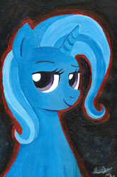 Size: 1727x2613 | Tagged: safe, artist:nokills-clan196, derpibooru import, trixie, pony, unicorn, female, mare, solo, traditional art