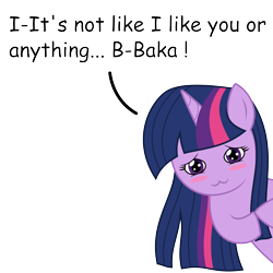 Size: 8000x8000 | Tagged: safe, artist:mamandil, derpibooru import, twilight sparkle, :3, absurd resolution, baka, blushing, tsundere, tsunlight sparkle