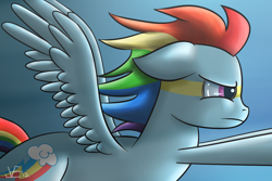 Size: 1080x720 | Tagged: safe, artist:darkm0neo, rainbow dash, pegasus, pony, female, gradient background, mare, solo