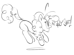 Size: 800x599 | Tagged: artist needed, safe, pinkie pie, earth pony, pony, /co/, 4chan, jumping, sketch