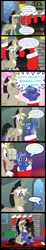 Size: 1500x8072 | Tagged: safe, artist:aleximusprime, discord, princess luna, alicorn, pony, accord (alicorn), age of the alicorns, ask accord, christmas, christmas stocking, christmas tree, cute, daaaaaaaaaaaw, filly, fireplace, friendship, hearth's warming, lunabetes, present, snow, snowfall, tree, woona