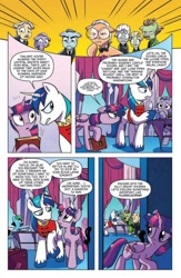 Size: 636x978 | Tagged: safe, idw, shining armor, twilight sparkle, twilight sparkle (alicorn), alicorn, crystal pony, pony, unicorn, spoiler:comic, spoiler:comicff4, charles carson, colored hooves, comic, crystal empire, downton abbey, dr. forrester, female, idw advertisement, lexicon, luigi, male, mare, mystery science theater 3000, official comic, pearl forrester, ponified, preview, speech bubble, stallion, super mario bros., tv's frank