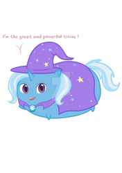 Size: 1024x1453 | Tagged: safe, artist:bat-blood, derpibooru import, trixie, pony, deviantart watermark, obtrusive watermark, solo, tsum tsum, watermark