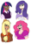 Size: 797x1097 | Tagged: safe, artist:100yearslater, derpibooru import, applejack, pinkie pie, rarity, twilight sparkle, glasses, humanized