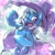 Size: 1536x1536 | Tagged: safe, artist:kurogewapony, derpibooru import, trixie, pony, unicorn, blushing, cape, clothes, cute, diatrixes, female, hat, one eye closed, open mouth, trixie's cape, trixie's hat