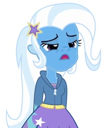 Size: 551x654 | Tagged: safe, derpibooru import, edit, trixie, equestria girls, face edit, solo, why