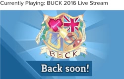 Size: 961x616 | Tagged: safe, 2016, b.u.c.k., buck2016, caption, chat, coat of arms, convention, flag, livestream, shield, united kingdom