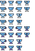 Size: 119x176 | Tagged: safe, derpibooru import, trixie, pony, cup, eyes closed, female, happy, inanimate tf, megaman, megapony, pixel art, simple background, solo, sprite, teacup, teacupified, transformation, transparent background, trixie teacup