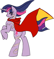 Size: 2371x2601 | Tagged: safe, artist:bigbuxart, derpibooru import, twilight sparkle, cape, clothes, high res, tattoo