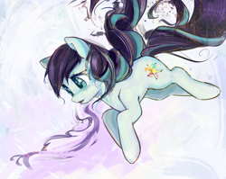 Size: 3458x2754 | Tagged: safe, artist:mirroredsea, coloratura, earth pony, pony, abstract background, colored pupils, female, high res, mare, open mouth, solo