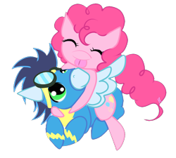 Size: 1000x900 | Tagged: safe, artist:su-i-cide-kid, pinkie pie, soarin', earth pony, pony, female, male, shipping, soarinpie, straight