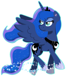 Size: 831x961 | Tagged: safe, artist:saturnstar14, princess luna, alicorn, pony, lineless, simple background, solo, transparent background