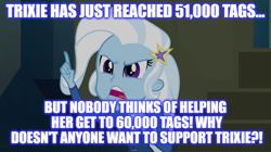 Size: 896x500 | Tagged: safe, derpibooru import, trixie, equestria girls, rainbow rocks, derpibooru, image macro, meme, meta, tags, text, trixie yells at everything