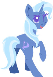 Size: 369x529 | Tagged: safe, artist:orcakisses, derpibooru import, trixie, pony, unicorn, female, mare, raised hoof, simple background, smiling, solo, transparent background, wink