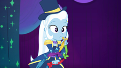 Size: 1920x1080 | Tagged: safe, derpibooru import, screencap, trixie, better together, equestria girls, spring breakdown, cute, diatrixes, hat, magic trick, solo, top hat