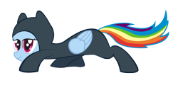 Size: 4041x2057 | Tagged: safe, artist:saturtron, rainbow dash, pegasus, pony, simple background, transparent background, vector
