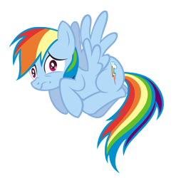 Size: 5000x5057 | Tagged: safe, artist:saturtron, rainbow dash, pegasus, pony, absurd resolution, cowering, scared, simple background, stage fright, transparent background, vector