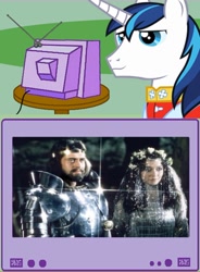 Size: 688x933 | Tagged: safe, shining armor, pony, unicorn, 5th century, excalibur, excalibur (1981), exploitable meme, meme, middle ages, obligatory pony, tv meme