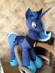 Size: 768x1024 | Tagged: safe, artist:burgunzik, princess luna, irl, life size, photo, plushie, solo